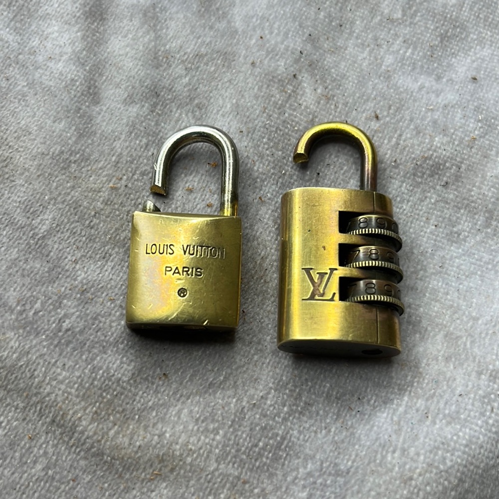 Louis Vuitton Vintage Gold Padlocks Cut READ n53 - Picture 1 of 3